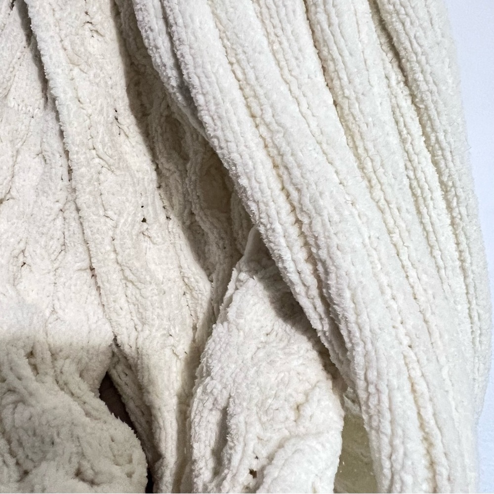 J.jill scarf ivory fluffy knit: :Box 0W3: - Picture 3 of 9